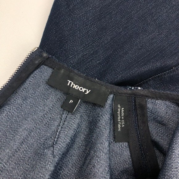 Theory Kalsing Sleeveless Denim Peplum Top - Picture 7 of 7